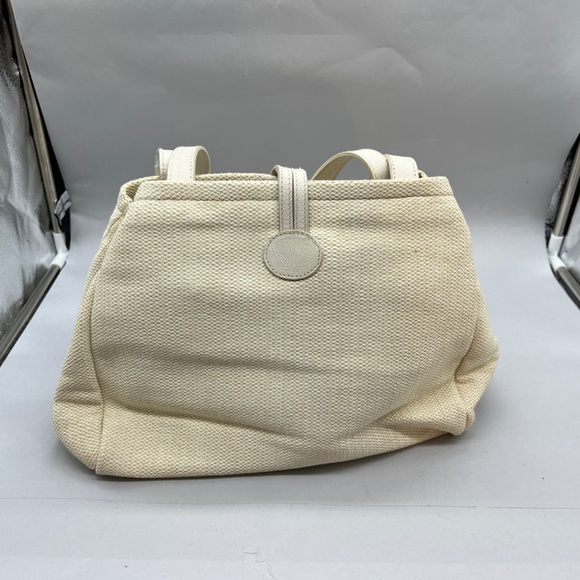 Vintage Furla Cream Woven and Leather Shoulder Bag - Picture 11 of 16